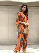 Mitaliwadhwa Tiger print one kaftan set
