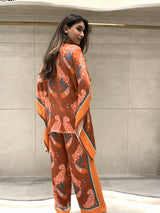 Mitaliwadhwa Tiger print one kaftan set