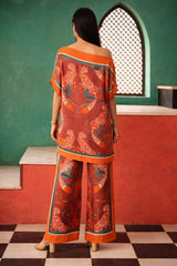 Mitaliwadhwa Tiger print one shoulder set