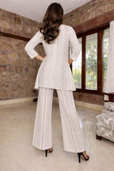 Mitaliwadhwa White Crochet 3pcs set