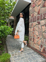 Mitaliwadhwa White Cutwork Pakistani KP set