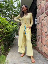 Mitaliwadhwa Yellow tie up coord set