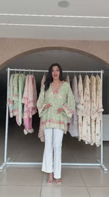 Reyna Gara Rose Dust Top - Sage Green