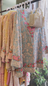 Reyna Gara Rose Dust Top - Sky Blue