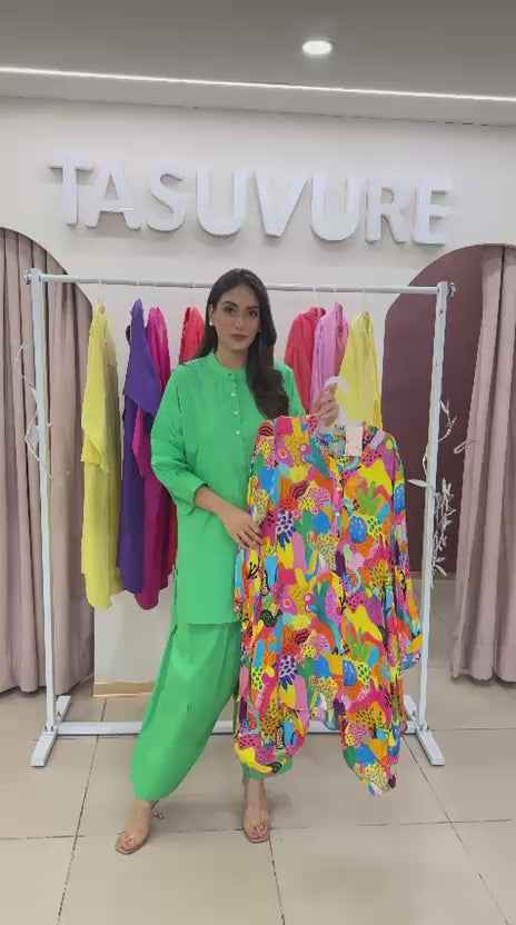 Printed Farshi Set