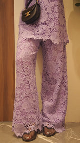 Lilac schiffli co-ord set