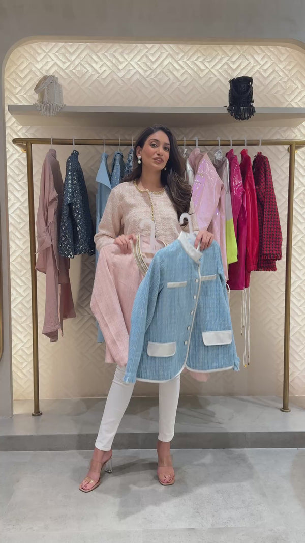 PASTEL PINK TWEED JACKET