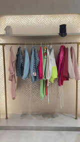 Light blue sequins denim shirt