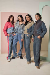 Tasuvure Daryl Denim Co-ord Set - Blue & Grey