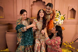 Tasuvure Elizey Paisley Embroidered Sharara Set - Green