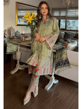 Tasuvure Tissue 3 Piece Kurta Set - Green