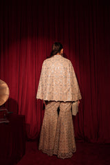 Tasuvure X MW Aaina Ada Mirror Cape Set - Ivory