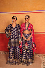 Tasuvure X MW Banarasi Begum Lehnga Set - Pink Purple