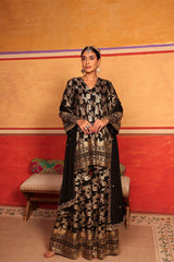 Tasuvure X MW Banarasi Begum Sharara Set - Black