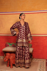 Tasuvure X MW Banarasi Begum Sharara Set - Purple