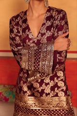 Tasuvure X MW Banarasi Begum Sharara Set - Purple