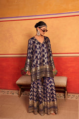 Tasuvure X MW Banarasi Begum Sharara Set - Purple & Pink