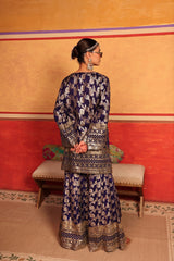 Tasuvure X MW Banarasi Begum Sharara Set - Purple & Pink