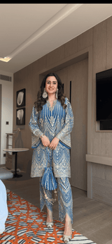 Tasuvure X MW best seller LUXE EMBELLISHED KURTA SET- LAVENDER