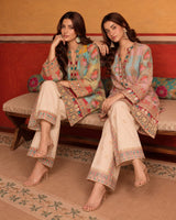 Tasuvure X MW best seller MULTICOLOUR FLORAL TUNIC SET-PINK