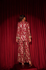 Tasuvure X MW best seller ZAIRA ZARDOSI SHARARA SET- RED