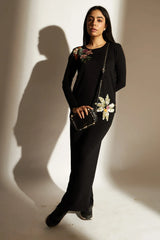 Tasuvure X MW  Bianca Floral Woollen Set - Black