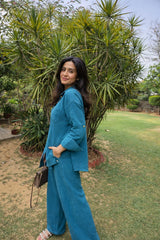 Tasuvure X MW  Blue Cotton Coord Set