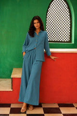 Tasuvure X MW  Blue Cotton Coord Set