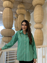 Tasuvure X MW Brass Hanging stripe shirt