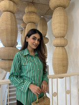 Tasuvure X MW Brass Hanging stripe shirt