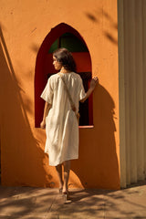 Tasuvure X MW  CAMERON COTTON POCKET DRESS - WHITE