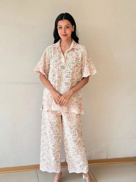 Tasuvure X MW  Celia Crotchet Coord Set - Pink