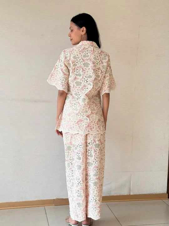 Tasuvure X MW  Celia Crotchet Coord Set - Pink