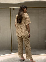 Tasuvure X MW Co-ord Set Beige schiffli co-ord set