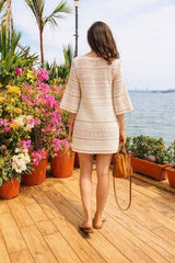 Tasuvure X MW  Crochet Dress - White