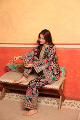 Tasuvure X MW  Elizey Paisley Coordinated Kurta Set - Black