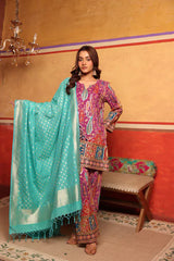 Tasuvure X MW  Elizey Paisley Coordinated Kurta Set w Chunni - Pink