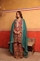 Tasuvure X MW  Elizey Paisley Coordinated Kurta Set w Chunni - Red