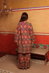 Tasuvure X MW  Elizey Paisley Coordinated Kurta Set w Chunni - Red