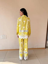 Tasuvure X MW  Fayola Lace Distressed Set - Limoncello