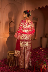 Tasuvure X MW  Gulnaaz Gota Sharara Set - Red