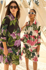 Tasuvure X MW  HELENA HIBISCUS DRESS - Black