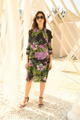 Tasuvure X MW  HELENA HIBISCUS DRESS - Black