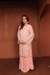Tasuvure X MW  Inaari Pink embroidered Sharara set
