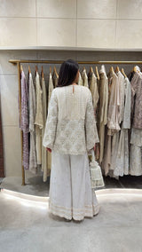 Tasuvure X MW  Inaari White embroidered Sharara set