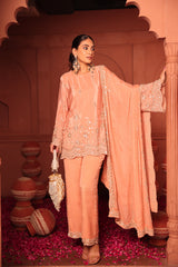 Tasuvure X MW  Inaaya Embroidered Sharara Set - Pink