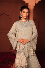 Tasuvure X MW  Inaaya Embroidered Sharara Set - Powder Blue