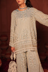 Tasuvure X MW  Inaaya Embroidered Sharara Set - Powder Blue