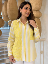 Tasuvure X MW  Lemon Lace Shirt