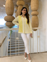 Tasuvure X MW  Lemon Lace Shirt